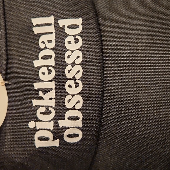 Black & White Pickleball Obsessed Visor & Pouch Set, NWT - Picture 8 of 16